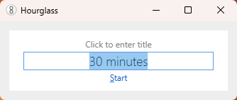 Hourglass界面 Hourglass界面